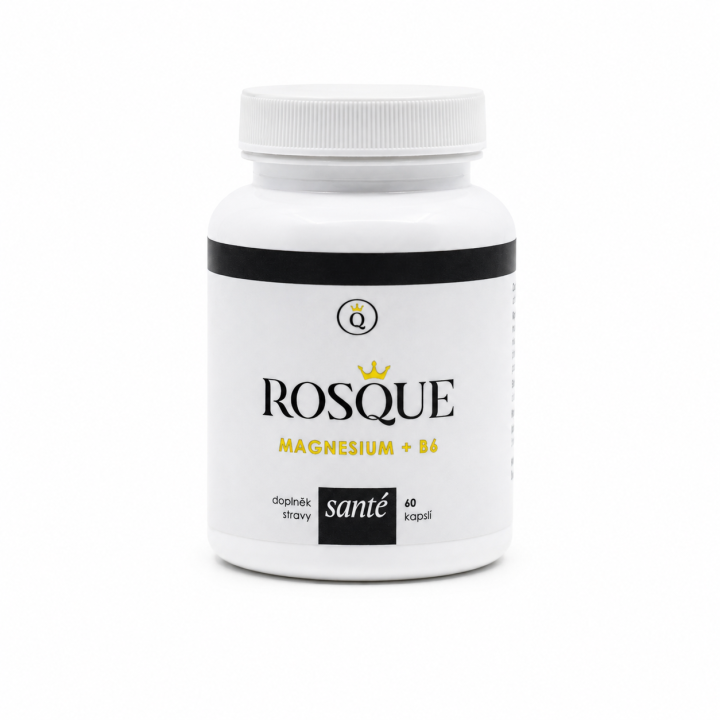 ROSQUE Magnesium + B6 – chelátový hořčík bisglycinát, 60 kapslí/30 dnů